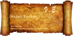 Vajai Eszter névjegykártya